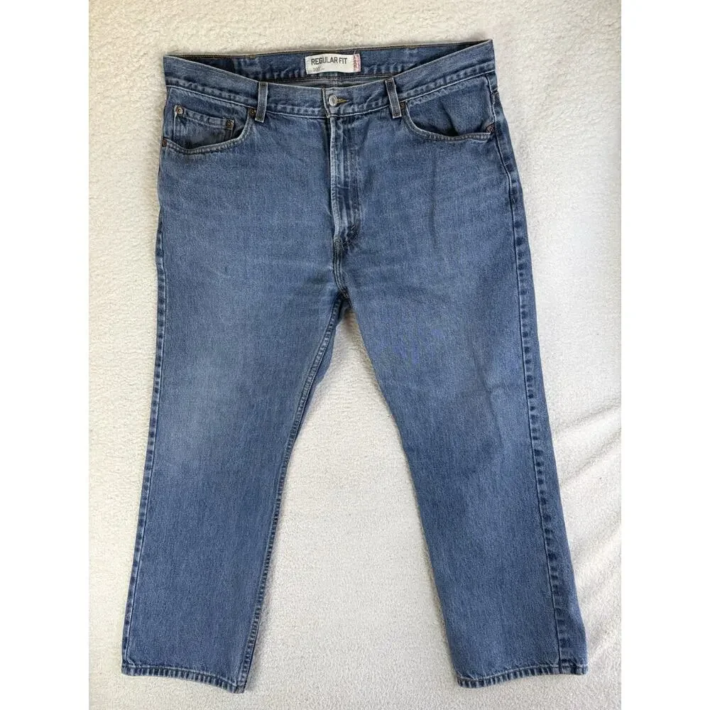 Vintage Levis 505 Jeans Men 40x30 Regular Fit Straight Workwear Denim Y2K